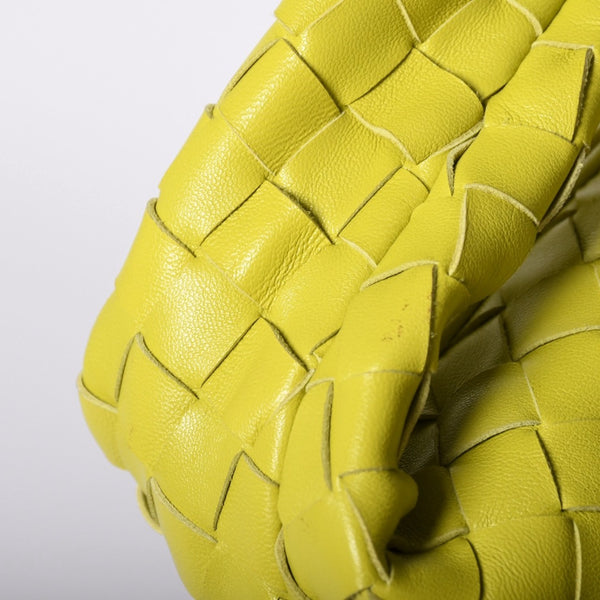 新品未使用 BOTTEGAVENETA ボッテガヴェネタ MINI JODIE ミニ ジョディ ハンドバッグ 651876 イントレチャート ライムグリーン 中古 4a001679