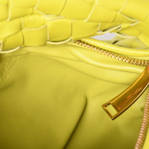 新品未使用 BOTTEGAVENETA ボッテガヴェネタ MINI JODIE ミニ ジョディ ハンドバッグ 651876 イントレチャート ライムグリーン 中古 4a001679