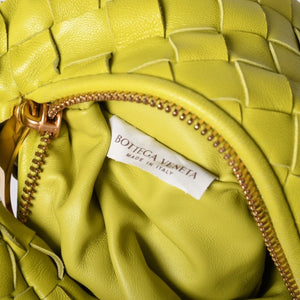 新品未使用 BOTTEGAVENETA ボッテガヴェネタ MINI JODIE ミニ ジョディ ハンドバッグ 651876 イントレチャート ライムグリーン 中古 4a001679