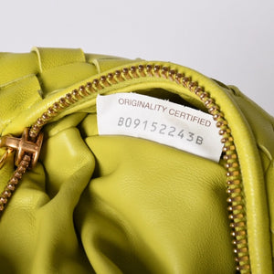 新品未使用 BOTTEGAVENETA ボッテガヴェネタ MINI JODIE ミニ ジョディ ハンドバッグ 651876 イントレチャート ライムグリーン 中古 4a001679