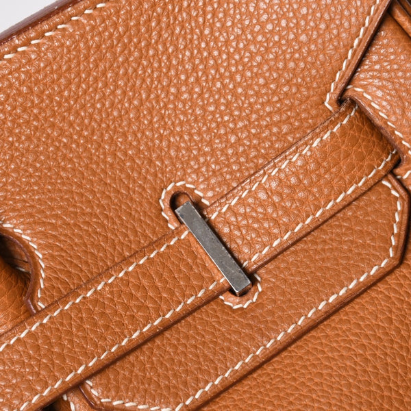 Very Good Condition HERMES Handbag Birkin 35 Togo Gold Silver Hardware □E Stamp Used 4a001697