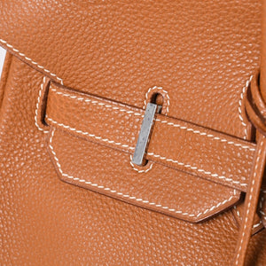 Very Good Condition HERMES Handbag Birkin 35 Togo Gold Silver Hardware □E Stamp Used 4a001697