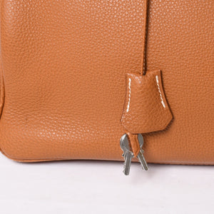 Very Good Condition HERMES Handbag Birkin 35 Togo Gold Silver Hardware □E Stamp Used 4a001697