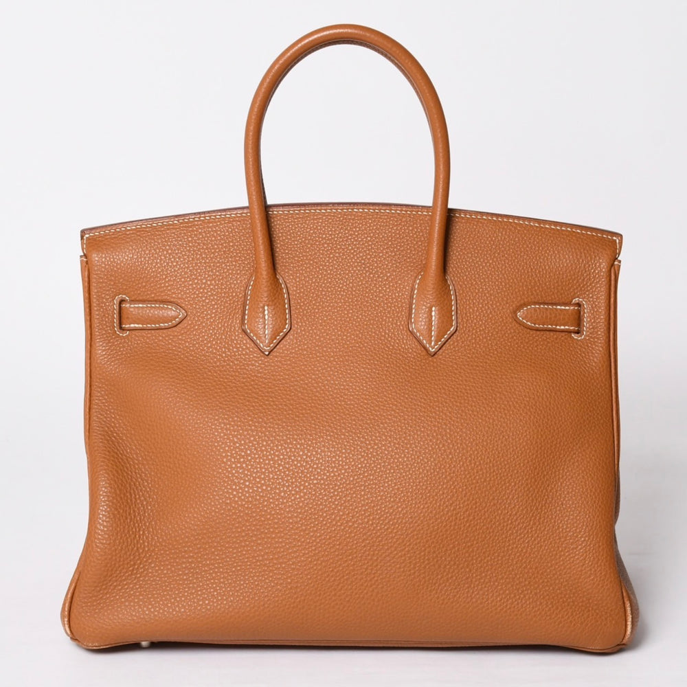 極美品 HERMES エルメス ハンドバッグ バーキン35 トゴ ゴールド シルバー金具 □E刻印 中古 4a001697