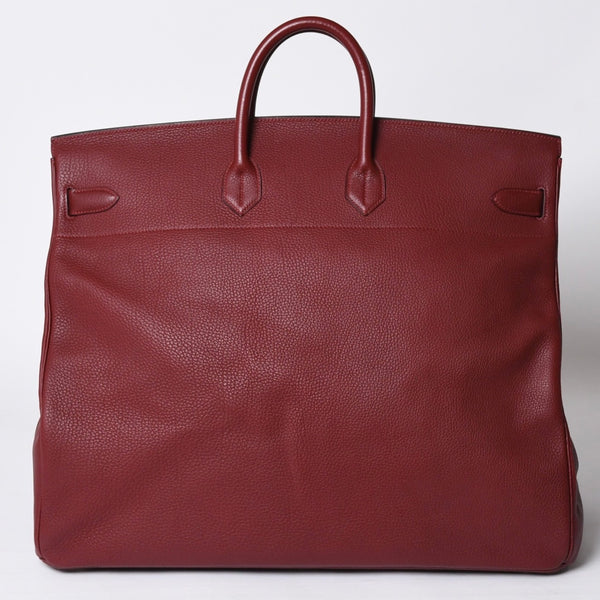 極美品 HERMES エルメス Haut a Courroies オータクロア55 ハンドバッグ トゴ ルージュアッシュ シルバー金具 □E刻印 中古 4a001699