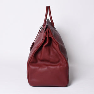 極美品 HERMES エルメス Haut a Courroies オータクロア55 ハンドバッグ トゴ ルージュアッシュ シルバー金具 □E刻印 中古 4a001699