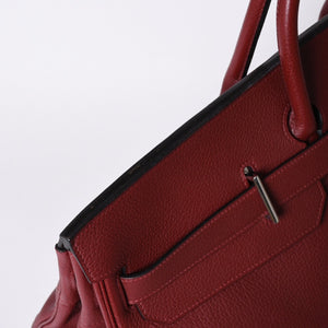 極美品 HERMES エルメス Haut a Courroies オータクロア55 ハンドバッグ トゴ ルージュアッシュ シルバー金具 □E刻印 中古 4a001699
