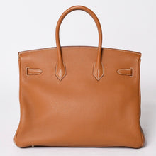 画像をギャラリービューアに読み込む, 極美品 HERMES エルメス ハンドバッグ バーキン35 トゴ ゴールド シルバー金具 □E刻印 中古 4a001697