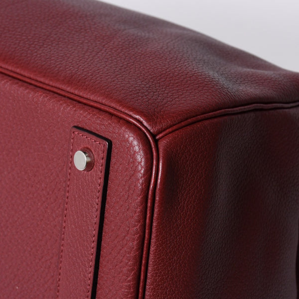 極美品 HERMES エルメス Haut a Courroies オータクロア55 ハンドバッグ トゴ ルージュアッシュ シルバー金具 □E刻印 中古 4a001699
