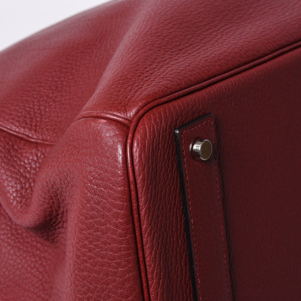 極美品 HERMES エルメス Haut a Courroies オータクロア55 ハンドバッグ トゴ ルージュアッシュ シルバー金具 □E刻印 中古 4a001699