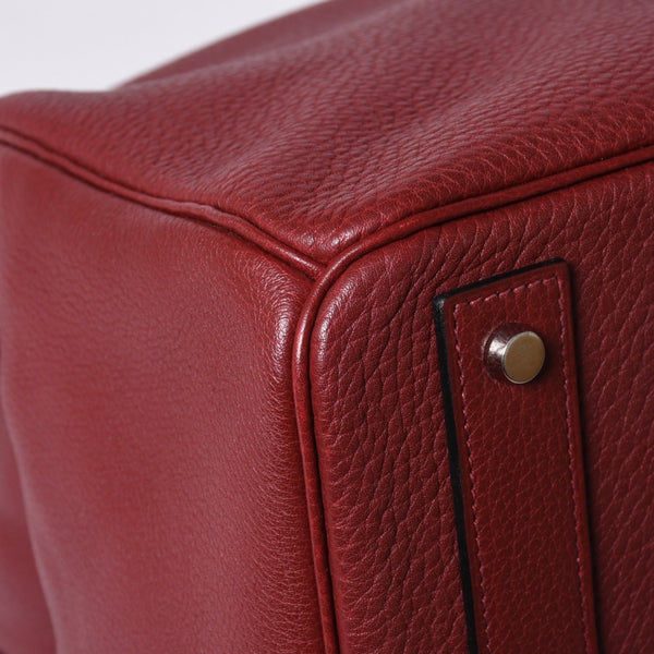 極美品 HERMES エルメス Haut a Courroies オータクロア55 ハンドバッグ トゴ ルージュアッシュ シルバー金具 □E刻印 中古 4a001699
