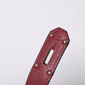 極美品 HERMES エルメス Haut a Courroies オータクロア55 ハンドバッグ トゴ ルージュアッシュ シルバー金具 □E刻印 中古 4a001699