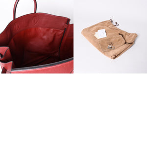 極美品 HERMES エルメス Haut a Courroies オータクロア55 ハンドバッグ トゴ ルージュアッシュ シルバー金具 □E刻印 中古 4a001699