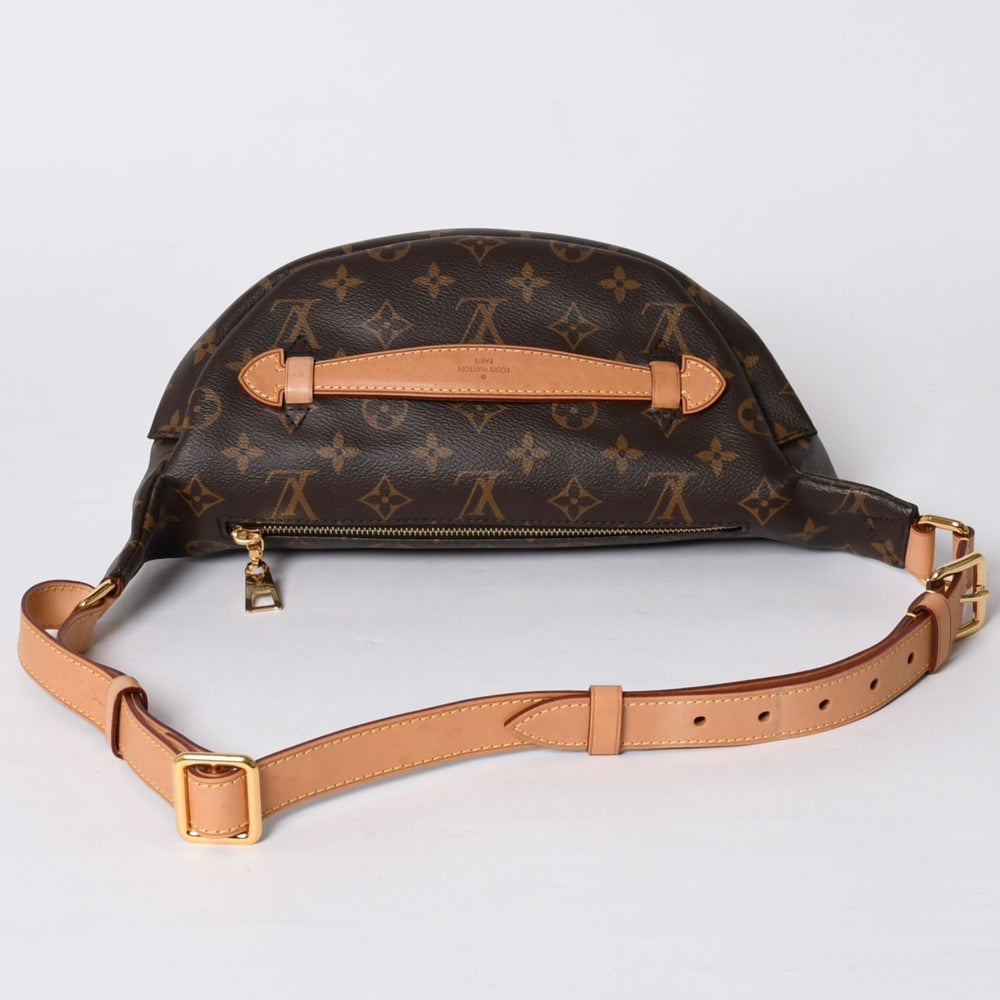 Very Good Condition LOUIS VUITTON Bum Bag MM Shoulder Bag M43644 Brown Monogram Canvas Leather Gold Hardware Used 4a001233