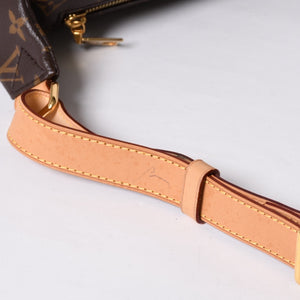 極美品 LOUIS VUITTON ルイ ヴィトン バムバッグMM ショルダーバッグ M43644 ブラウン モノグラムキャンバス レザー ゴールド金具 中古 4a001233