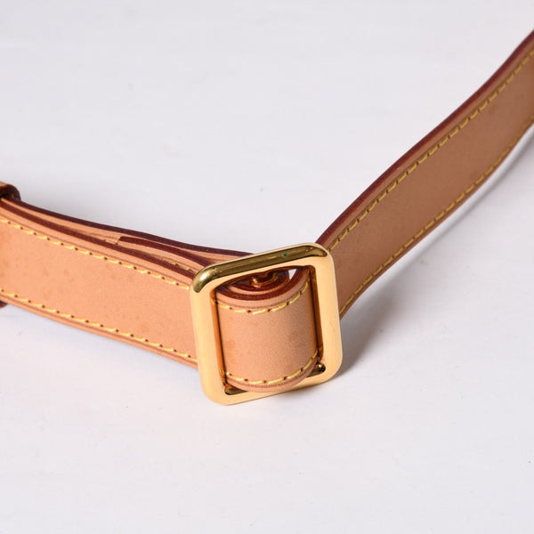 極美品 LOUIS VUITTON ルイ ヴィトン バムバッグMM ショルダーバッグ M43644 ブラウン モノグラムキャンバス レザー ゴールド金具 中古 4a001233