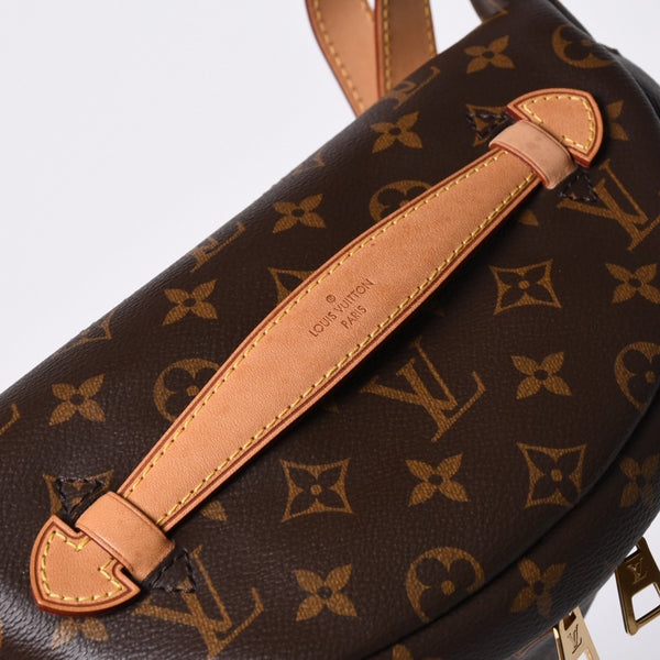 極美品 LOUIS VUITTON ルイ ヴィトン バムバッグMM ショルダーバッグ M43644 ブラウン モノグラムキャンバス レザー ゴールド金具 中古 4a001233