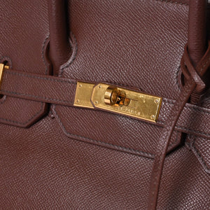 HERMES エルメス オータクロア 32 ハンドバッグ ハバナ クシュベル ゴールド金具 レディース □A刻印 美品 中古 4a001698