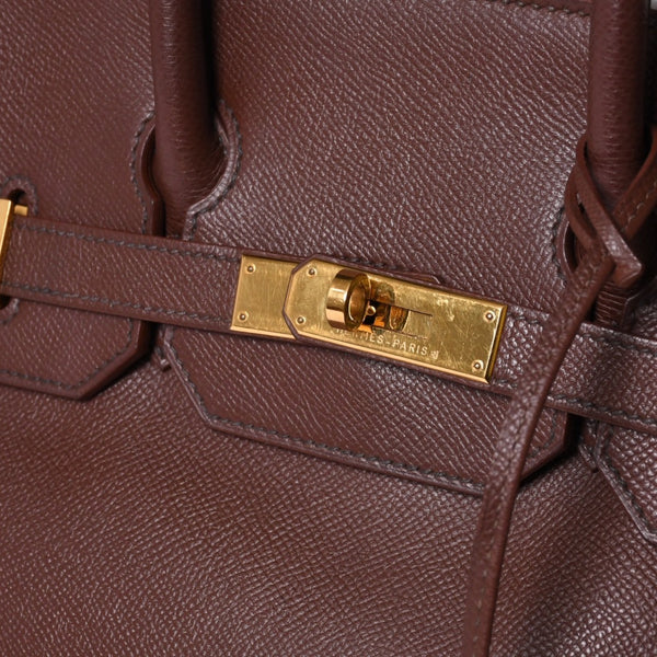 HERMES エルメス オータクロア 32 ハンドバッグ ハバナ クシュベル ゴールド金具 レディース □A刻印 美品 中古 4a001698