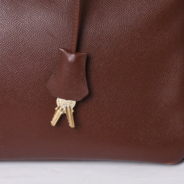 HERMES エルメス オータクロア 32 ハンドバッグ ハバナ クシュベル ゴールド金具 レディース □A刻印 美品 中古 4a001698