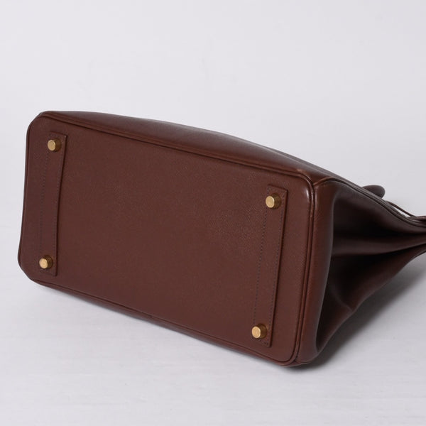 HERMES エルメス オータクロア 32 ハンドバッグ ハバナ クシュベル ゴールド金具 レディース □A刻印 美品 中古 4a001698