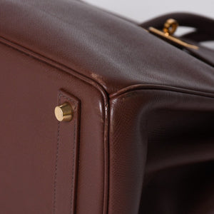 HERMES エルメス オータクロア 32 ハンドバッグ ハバナ クシュベル ゴールド金具 レディース □A刻印 美品 中古 4a001698