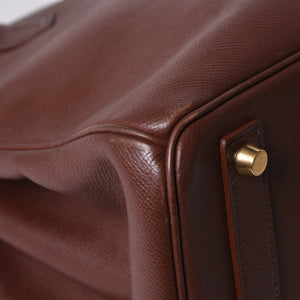 HERMES エルメス オータクロア 32 ハンドバッグ ハバナ クシュベル ゴールド金具 レディース □A刻印 美品 中古 4a001698