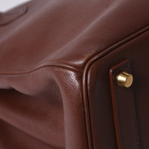 HERMES エルメス オータクロア 32 ハンドバッグ ハバナ クシュベル ゴールド金具 レディース □A刻印 美品 中古 4a001698