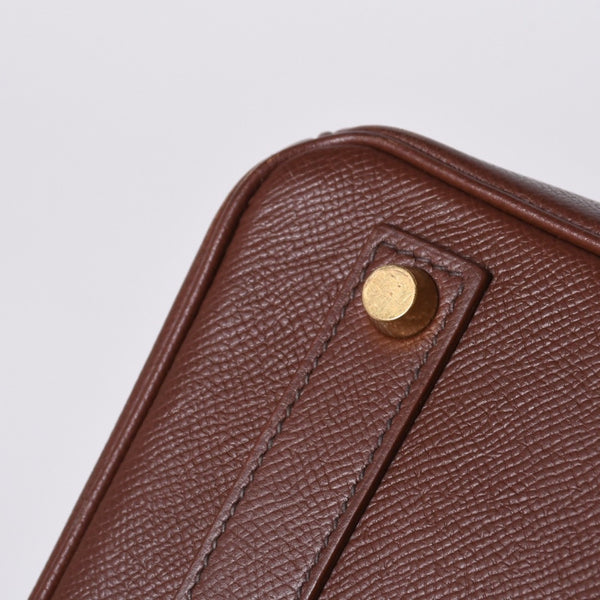 HERMES エルメス オータクロア 32 ハンドバッグ ハバナ クシュベル ゴールド金具 レディース □A刻印 美品 中古 4a001698