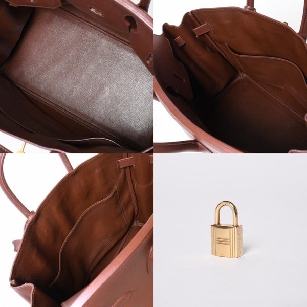 HERMES エルメス オータクロア 32 ハンドバッグ ハバナ クシュベル ゴールド金具 レディース □A刻印 美品 中古 4a001698