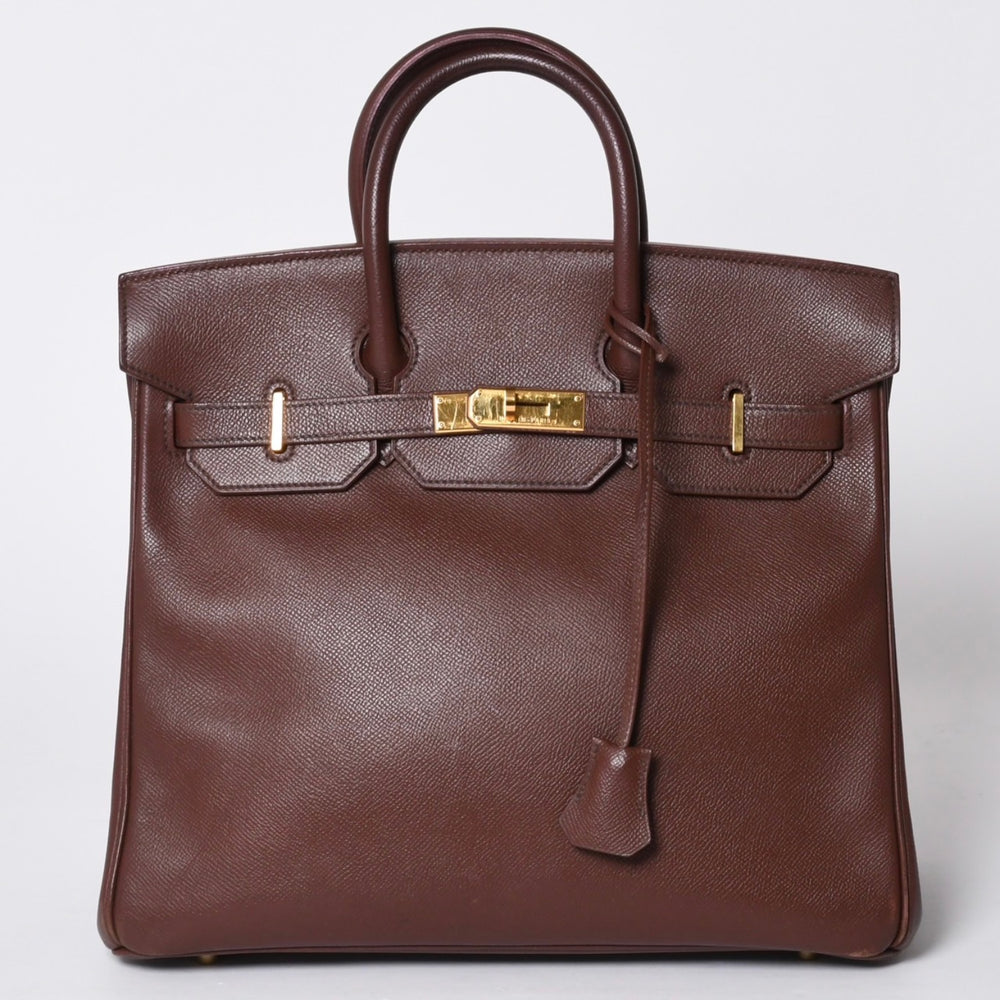 HERMES エルメス オータクロア 32 ハンドバッグ ハバナ クシュベル ゴールド金具 レディース □A刻印 美品 中古 4a001698