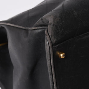 CHANEL Bicolor Super Model Bag Shoulder Bag Coco Mark Calf Black Gold Hardware Good Condition Used 4a001336