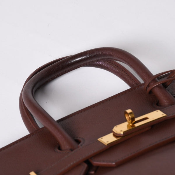 HERMES エルメス オータクロア 32 ハンドバッグ ハバナ クシュベル ゴールド金具 レディース □A刻印 美品 中古 4a001698