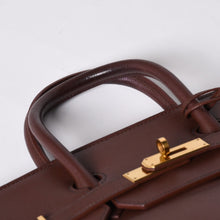 画像をギャラリービューアに読み込む, HERMES エルメス オータクロア 32 ハンドバッグ ハバナ クシュベル ゴールド金具 レディース □A刻印 美品 中古 4a001698
