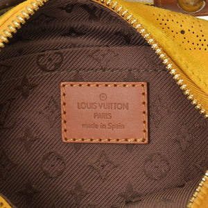 新品同様 LOUIS VUITTON ルイヴィトン ハンドバッグ オナタPM モノグラムスエード イエロー モノグラムマヒナ M95121 スエード 中古 4a001702