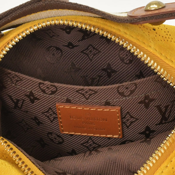 新品同様 LOUIS VUITTON ルイヴィトン ハンドバッグ オナタPM モノグラムスエード イエロー モノグラムマヒナ M95121 スエード 中古 4a001702