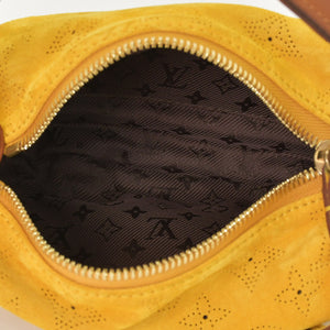 新品同様 LOUIS VUITTON ルイヴィトン ハンドバッグ オナタPM モノグラムスエード イエロー モノグラムマヒナ M95121 スエード 中古 4a001702