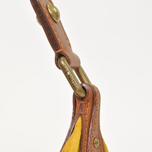 新品同様 LOUIS VUITTON ルイヴィトン ハンドバッグ オナタPM モノグラムスエード イエロー モノグラムマヒナ M95121 スエード 中古 4a001702