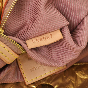 LOUIS VUITTON ルイヴィトン クラッチバッグ ライムライト PM ゴールド シルク ウール ゴールド金具 美品 中古4a001703