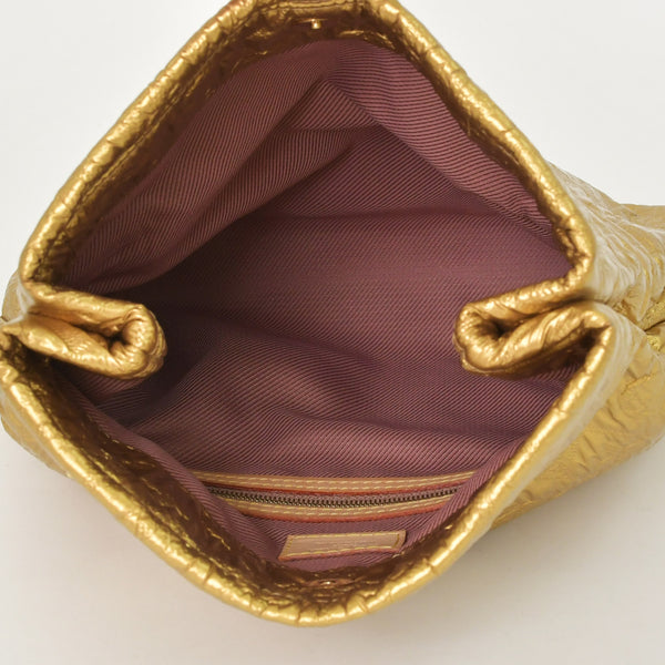 LOUIS VUITTON ルイヴィトン クラッチバッグ ライムライト PM ゴールド シルク ウール ゴールド金具 美品 中古4a001703