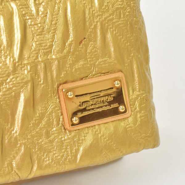 LOUIS VUITTON ルイヴィトン クラッチバッグ ライムライト PM ゴールド シルク ウール ゴールド金具 美品 中古4a001703