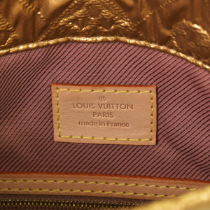 LOUIS VUITTON ルイヴィトン クラッチバッグ ライムライト PM ゴールド シルク ウール ゴールド金具 美品 中古4a001703