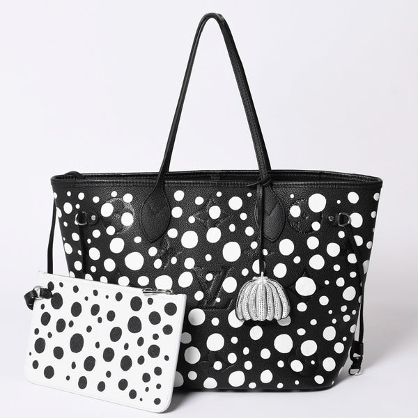 New and unused item LOUIS VUITTON Tote Bag Yayoi Kusama Never MM Monogram Empreinte Infinity Dot M46390 Leather Used 4a001436