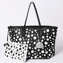 画像をギャラリービューアに読み込む, 新品未使用品 LOUIS VUITTON ルイヴィトン Tote Bag トートバッグ 草間彌生 ネヴァールMM モノグラム アンプラント インフィニティドット M46390 レザー 中古 4a001436
