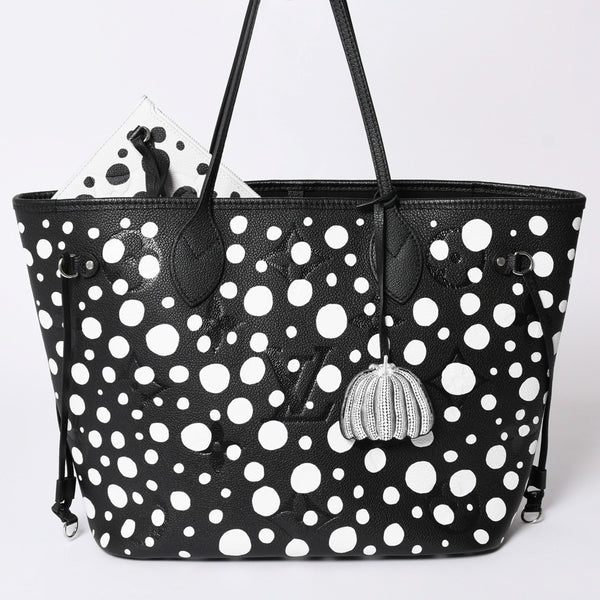 New and unused item LOUIS VUITTON Tote Bag Yayoi Kusama Never MM Monogram Empreinte Infinity Dot M46390 Leather Used 4a001436