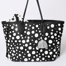 画像をギャラリービューアに読み込む, 新品未使用品 LOUIS VUITTON ルイヴィトン Tote Bag トートバッグ 草間彌生 ネヴァールMM モノグラム アンプラント インフィニティドット M46390 レザー 中古 4a001436