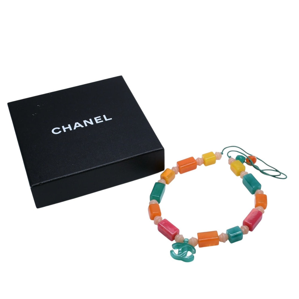 CHANEL シャネル ココマーク ネックレス サイズ41-78cm プラスチック キャンディーカラー マルチカラー カラーストーン 美品 中古 4a001458