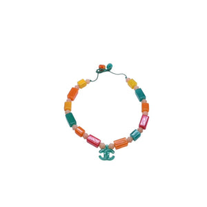 CHANEL Cocomark Necklace Size 41-78cm Plastic Candy Color Multicolor Colored Stone Good Condition Used 4a001458
