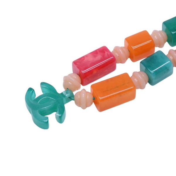 CHANEL Cocomark Necklace Size 41-78cm Plastic Candy Color Multicolor Colored Stone Good Condition Used 4a001458