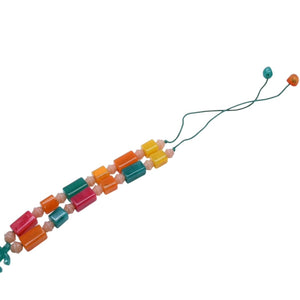 CHANEL Cocomark Necklace Size 41-78cm Plastic Candy Color Multicolor Colored Stone Good Condition Used 4a001458